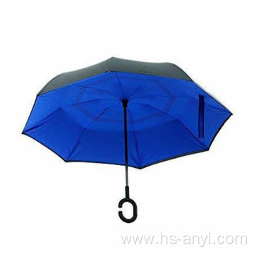 Retro beach umbrella blue